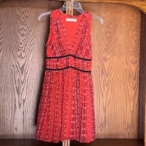 Abercrombie & Fitch bandanna style, floral red, white & blue dress Sz XS